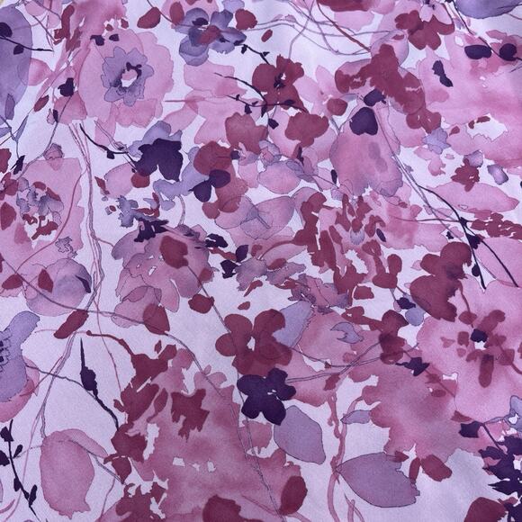 Vintage Ann Taylor Silk Floral Midi Dress PSize 8P Y2K Occasion Romantic Church - Picture 8 of 16